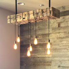 custom lighting reclaimed beam