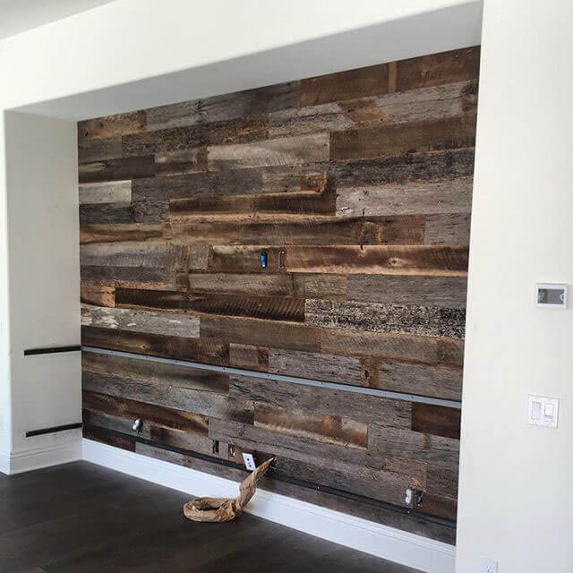 Reclaimed Wood Panel Wall True American Grain - How To Do Wood Paneling On Walls