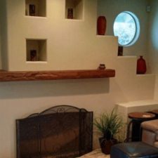 southwest reclaimed wood mantle
