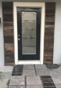reclaimed wood door surround