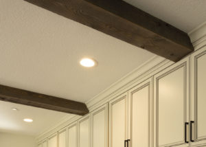 Reclaimed wood faux beams in Coto Kitchen