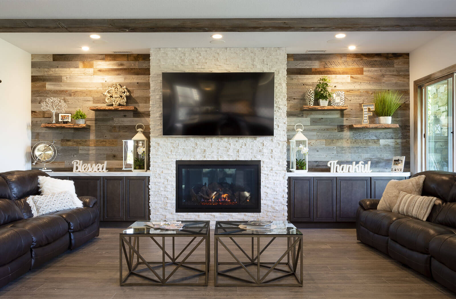 Coto Reclaimed Wood Wall and beam