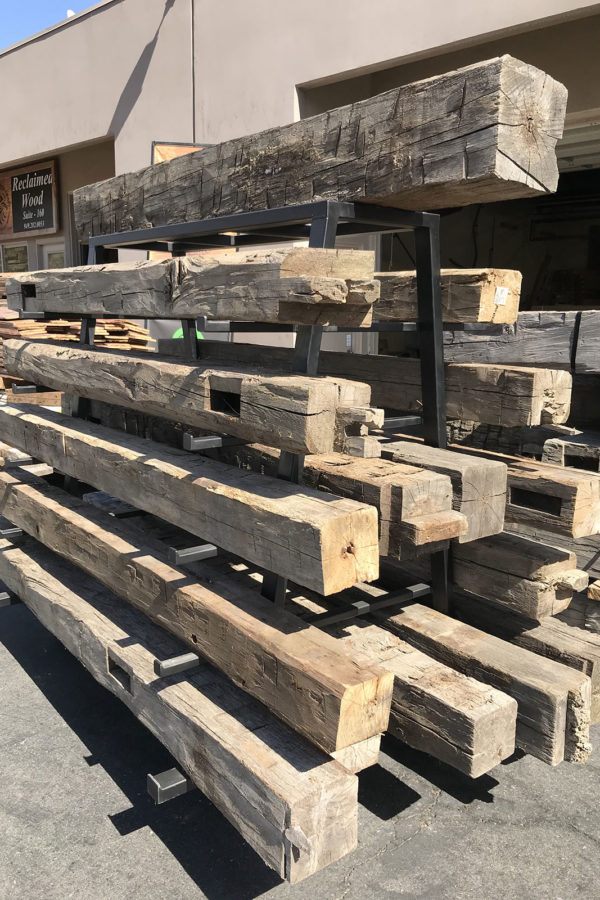 solid reclaimed wood beams