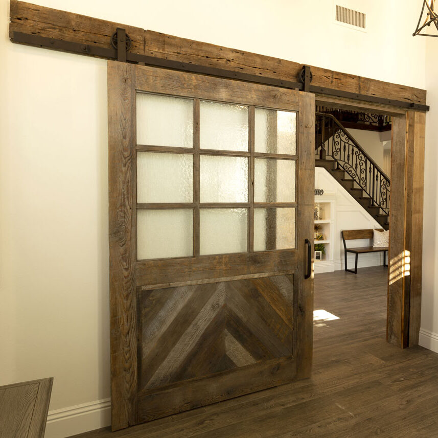 custom barnwood door in Coto de Caza